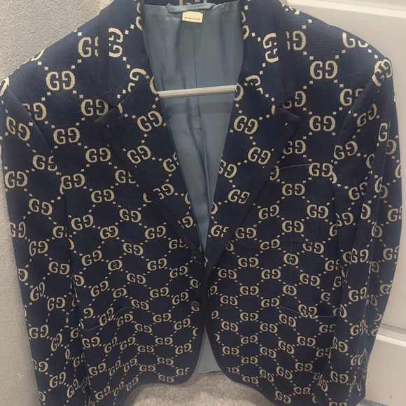Gucci Other - Gucci Blue Jacket with GG Design